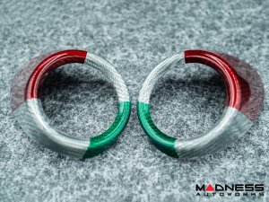 Alfa Romeo Giulia Interior Air Vent Cover Trim Kit - Carbon Fiber - Rear Set - Italian Theme - Feroce Carbon Alfa Romeo Giulia Interior Air Vent Cover Trim Kit - Carbon Fiber - Rear Set - Italian Theme - Feroce Carbon